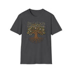 Gentle Hearts Strong Roots T-Shirt — Birds Tree Roots (95)