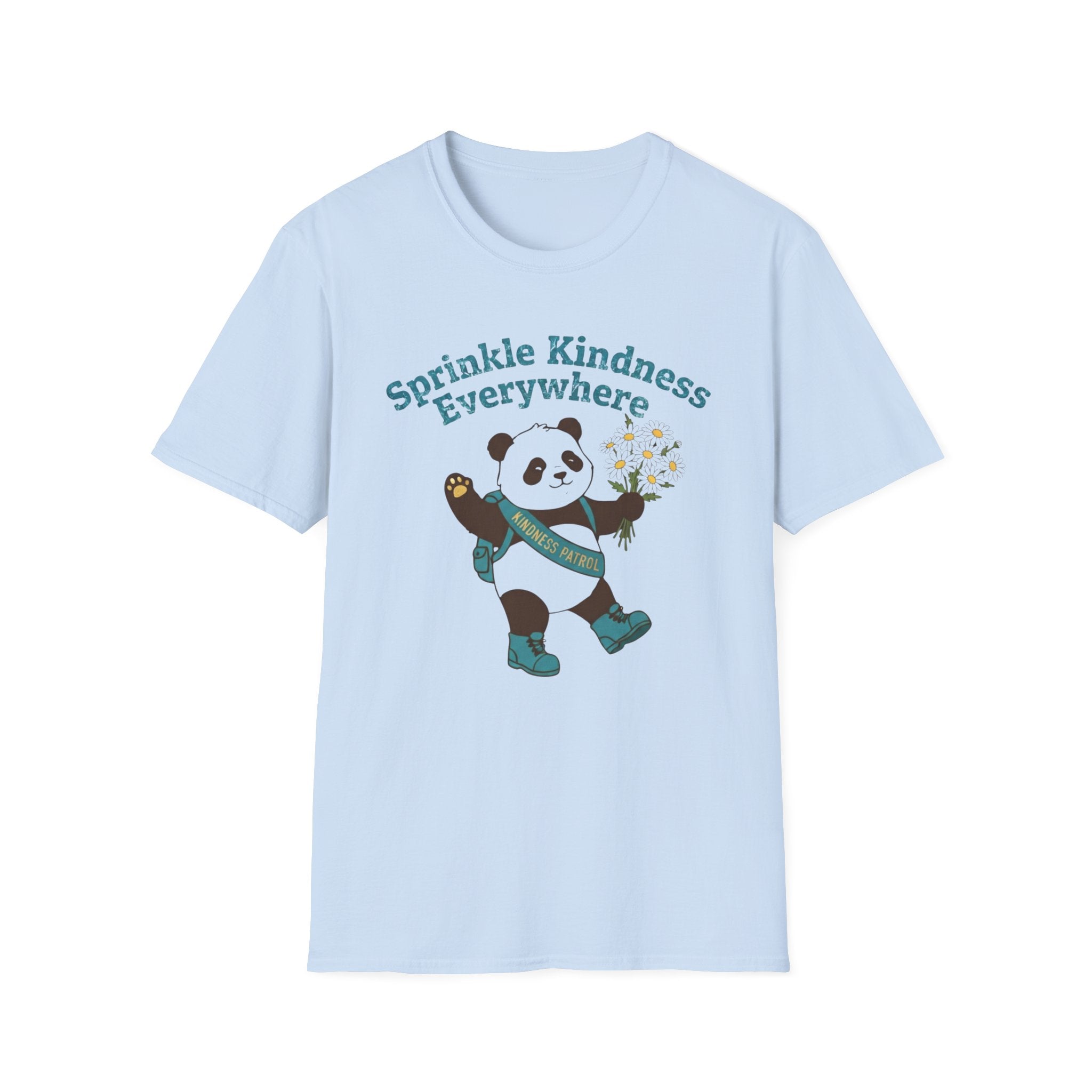 Sprinkle Kindness Everywhere T-Shirt —Panda & Flowers (55)