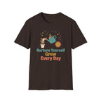 Nurture Yourself Grow Every Day T-Shirt — Stars Water Can Flower (88)