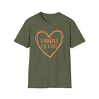 Thankful For Today T-Shirt —  Orange Heart (174)