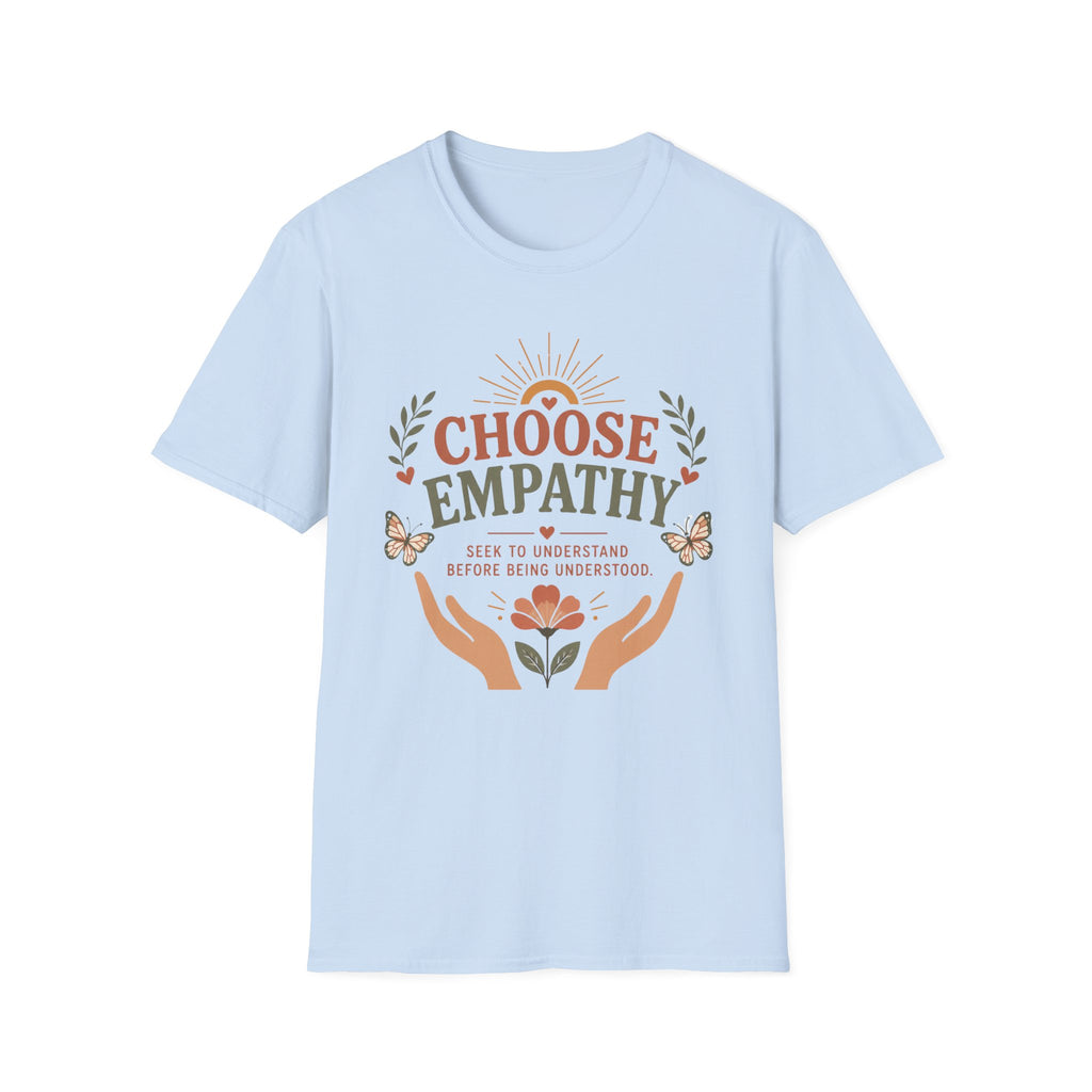 Choose Empathy T-Shirt — Butterfly Hands & Flower (3)