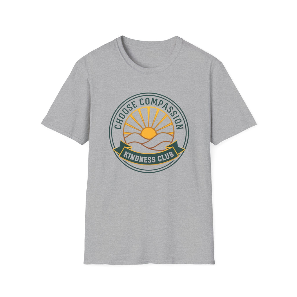 Choose Compassion Kindness Club T-Shirt — Emblem Sun Mountains (64)