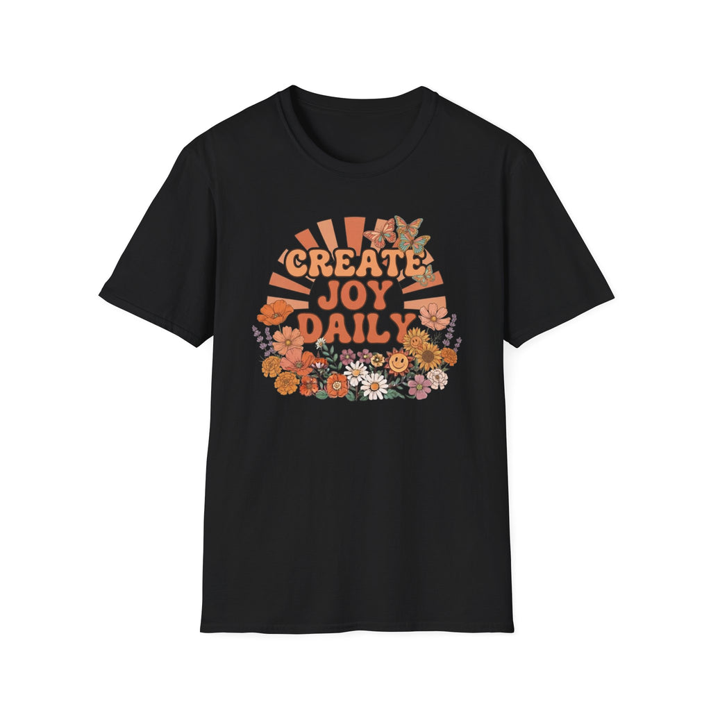 Create Joy Daily T-Shirt — Butterfly Flowers (81)