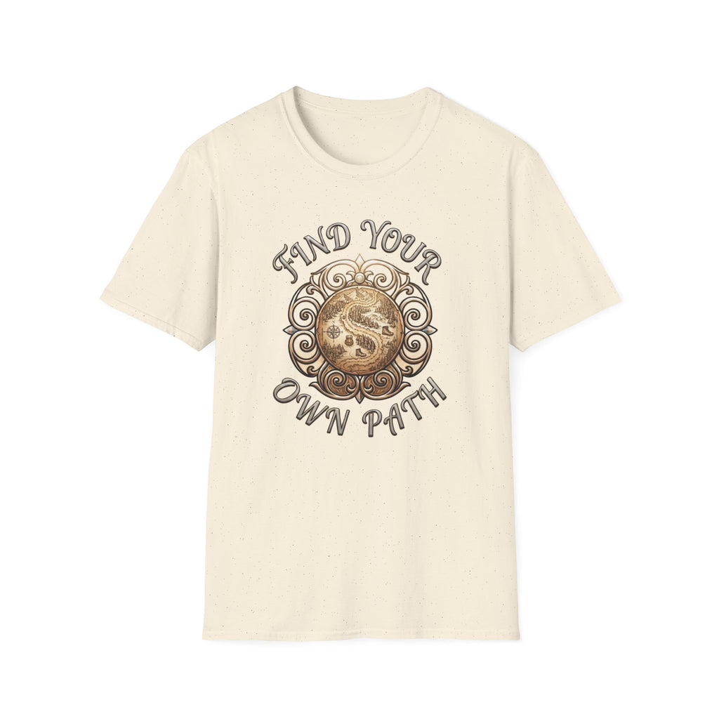 Find Your Own Path T-Shirt — Map of Path (75)