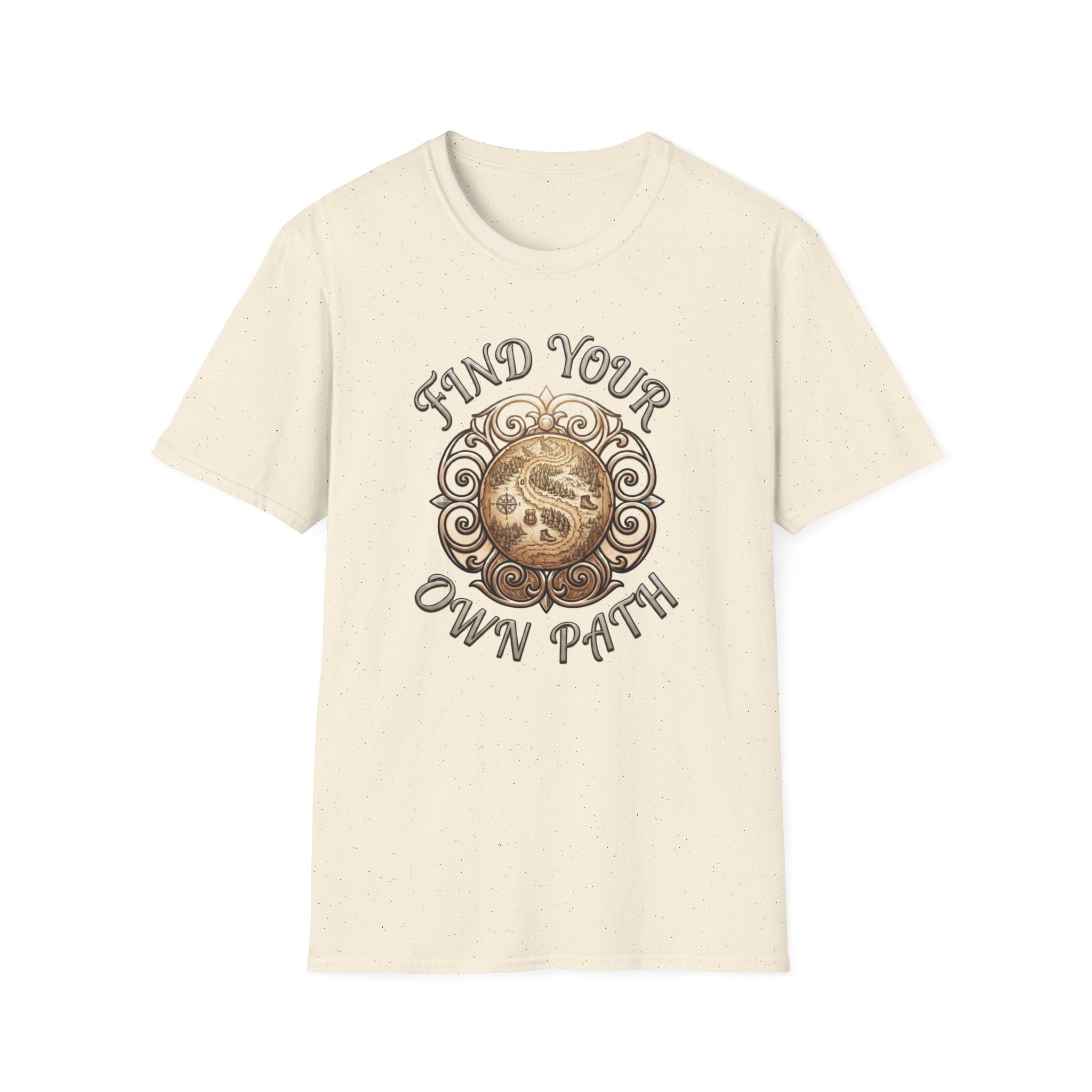 Find Your Own Path T-Shirt — Map of Path (75)