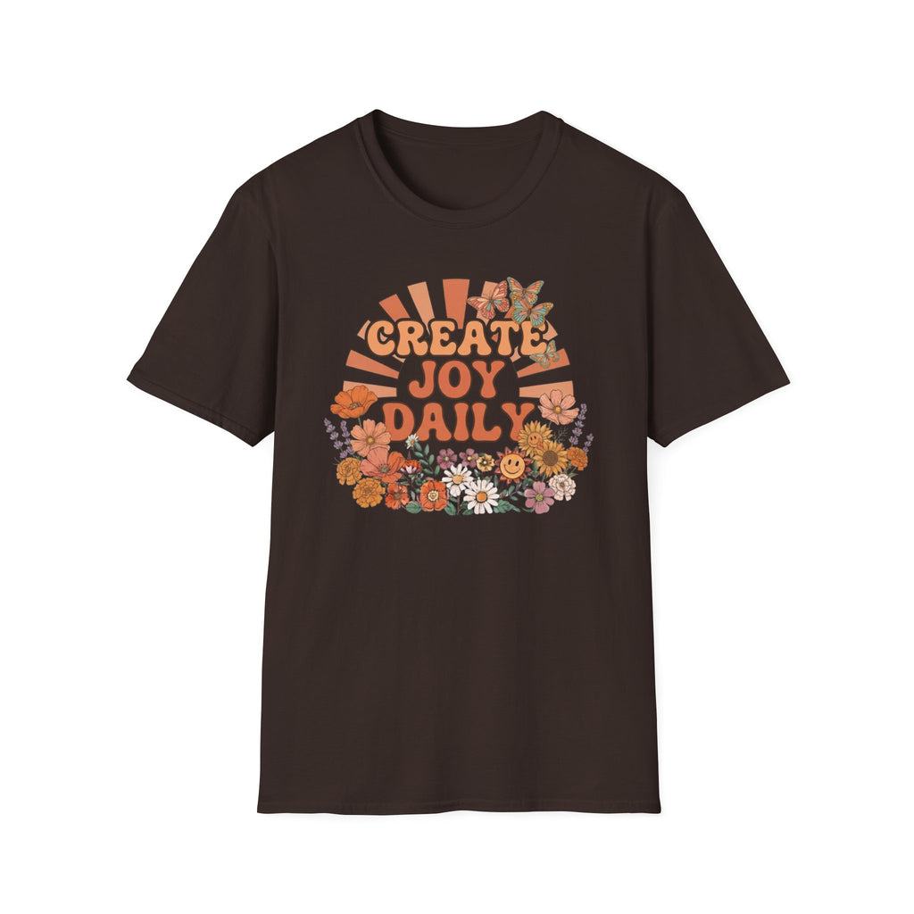 Create Joy Daily T-Shirt — Butterfly Flowers (81)