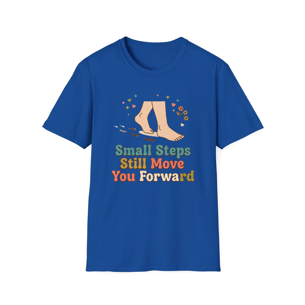 Small Steps Still Move You Forward T-Shirt — Stars & Feet (87)