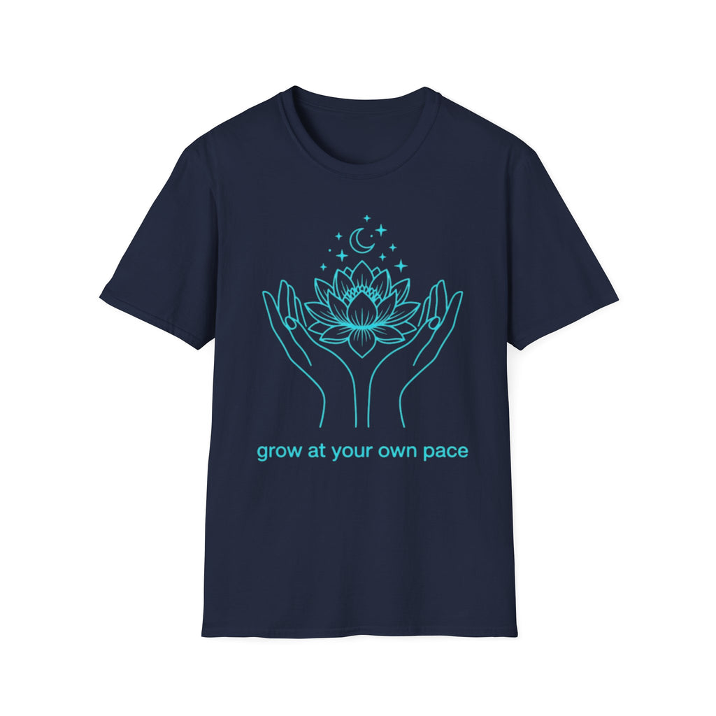 Grow At Your Own Pace T-Shirt — Hand Flower (6)