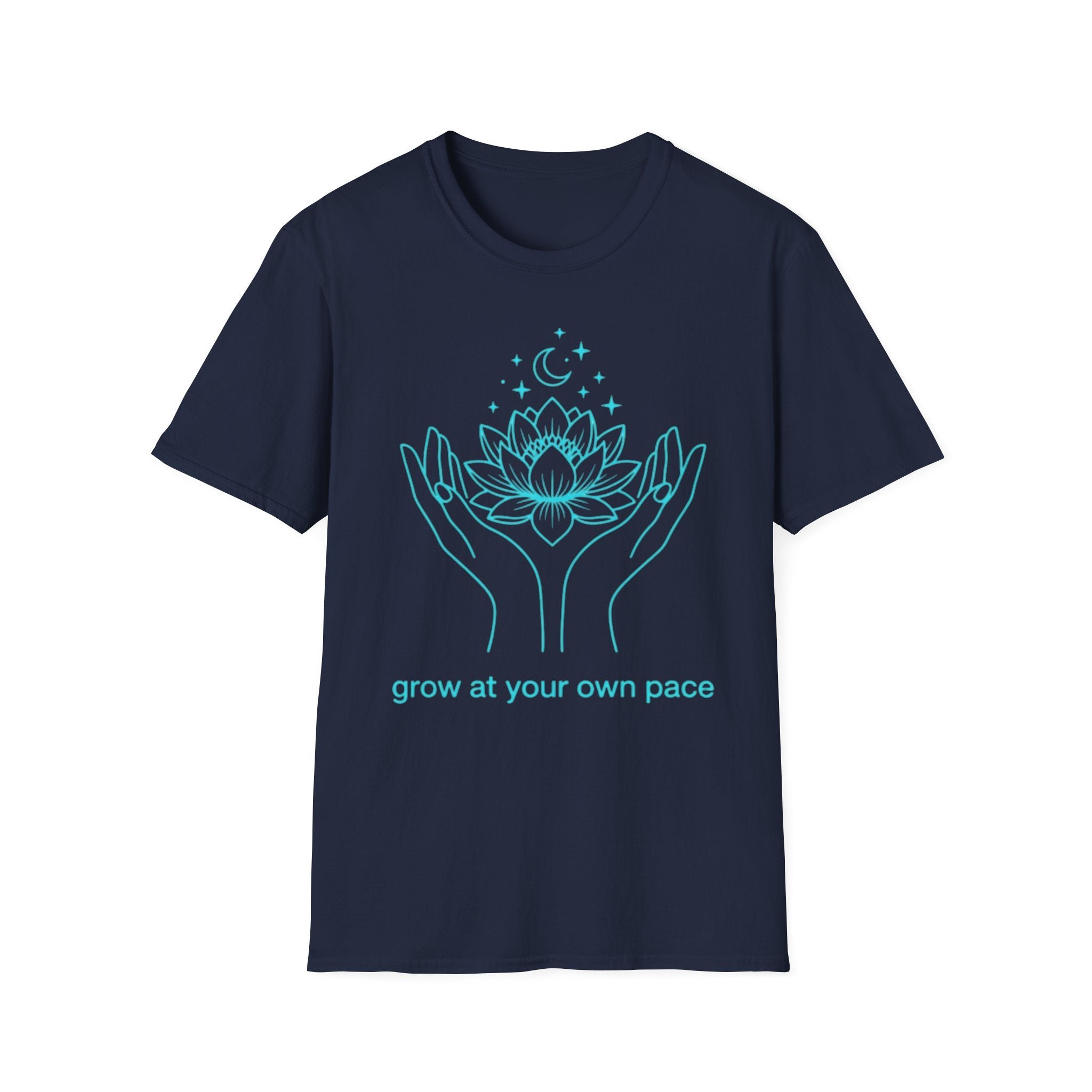 Grow At Your Own Pace T-Shirt — Hand Flower (6)