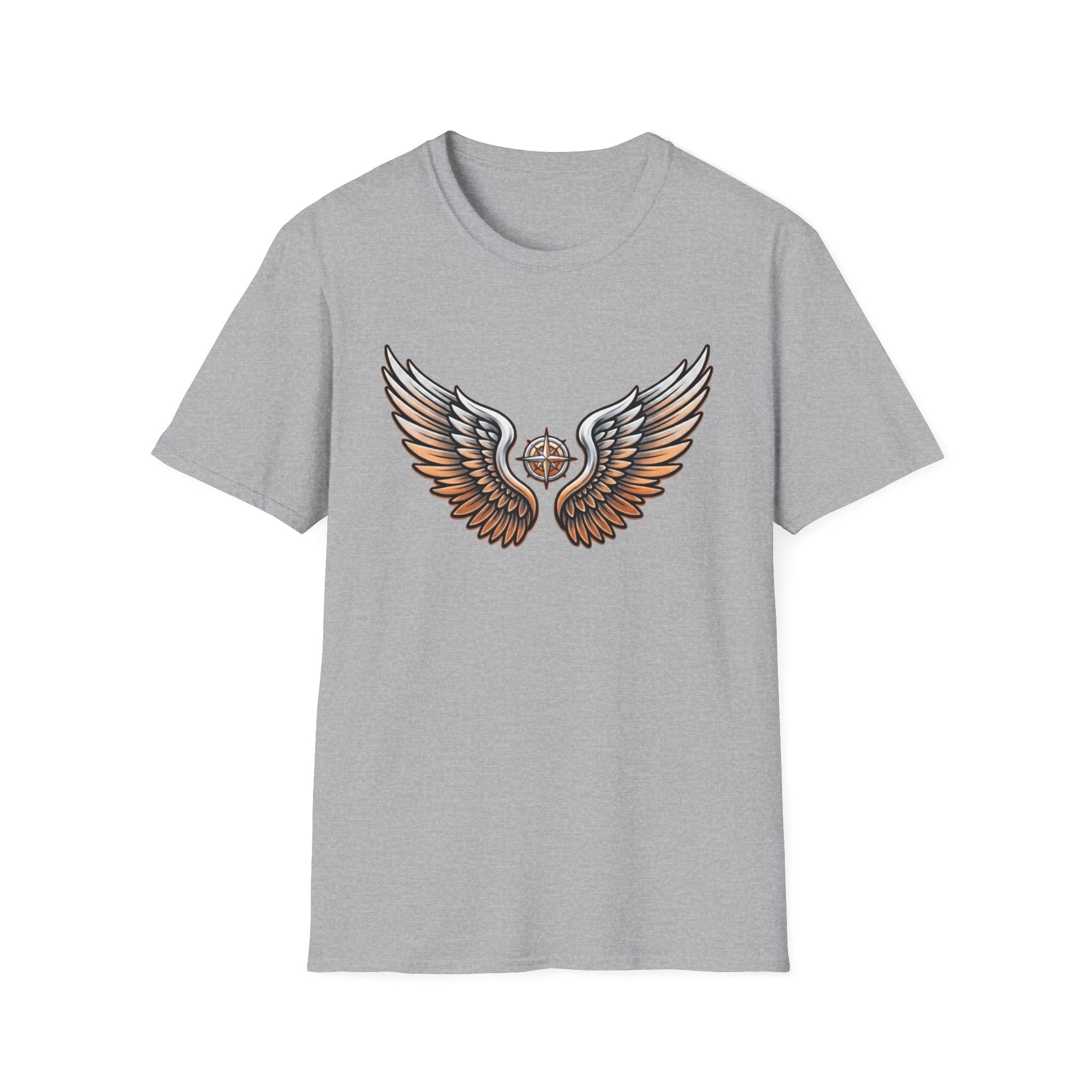 Silver Orange Wings T-Shirt — Wings (102)