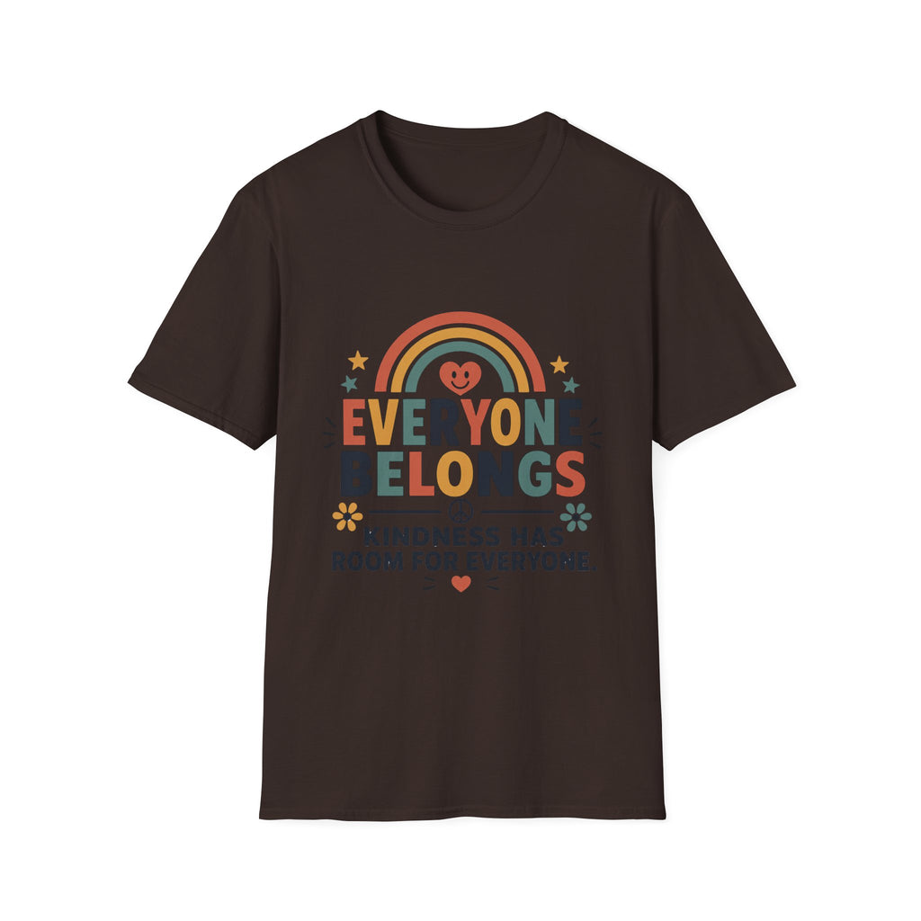 Everyone Belongs T-Shirt — Rainbow & Hearts (4)