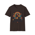 Everyone Belongs T-Shirt — Rainbow & Hearts (4)
