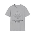 Grow At Your Own Pace T-Shirt — Hand Flower Sun (7)