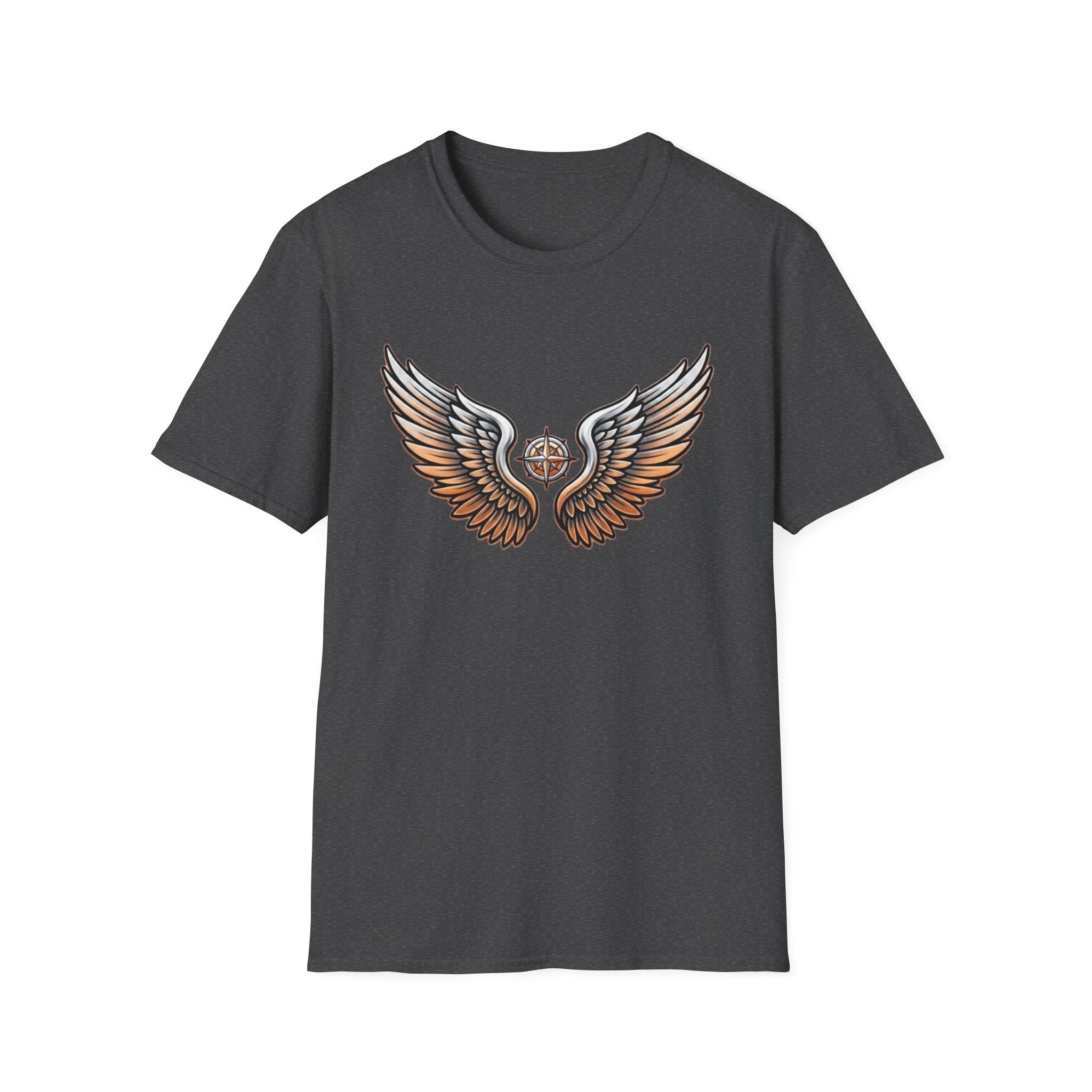 Silver Orange Wings T-Shirt — Wings (102)