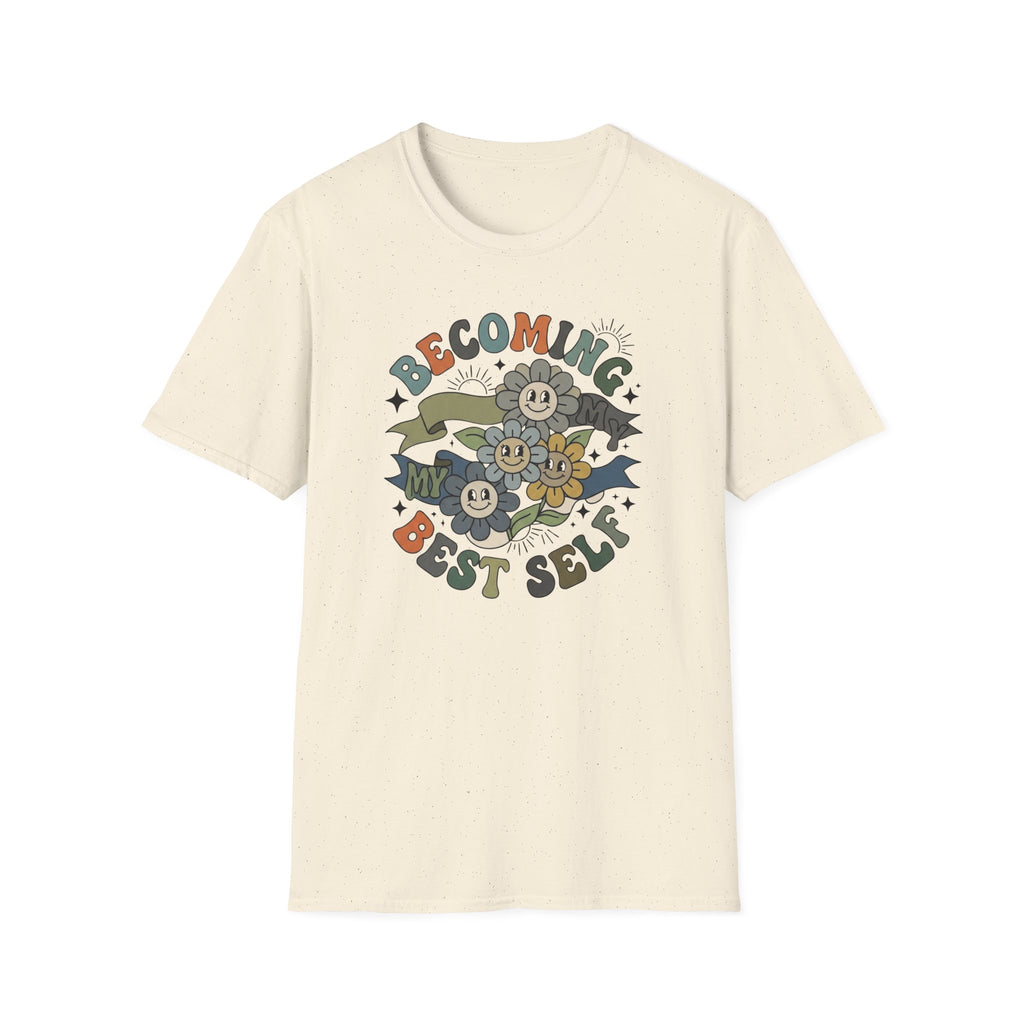 Becoming My Best Self T-Shirt — Flower Banner (65)