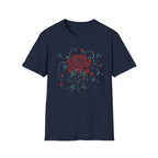 Lightning Rose Sea Green Stem T-Shirt — Rose Lightning (105)
