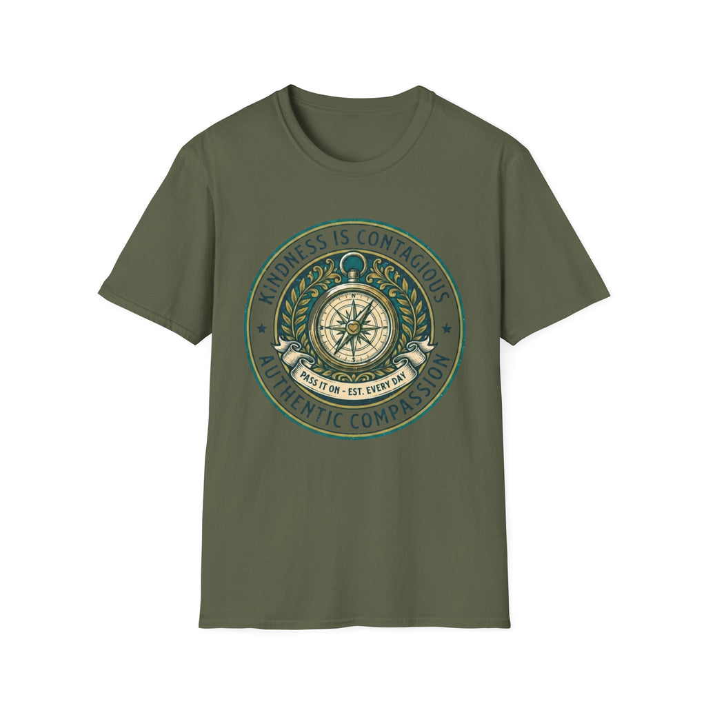 Kindness Is Contagious T-Shirt —Emblem & Compass (20)