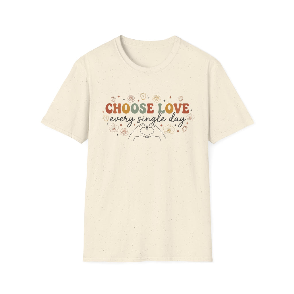 Choose Love Every Single Day T-Shirt — Flowers & Stars (23)