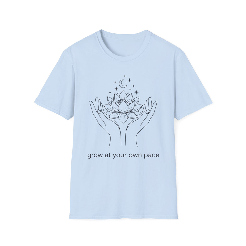 Grow At Your Own Pace T-Shirt — Hand Flower (6)