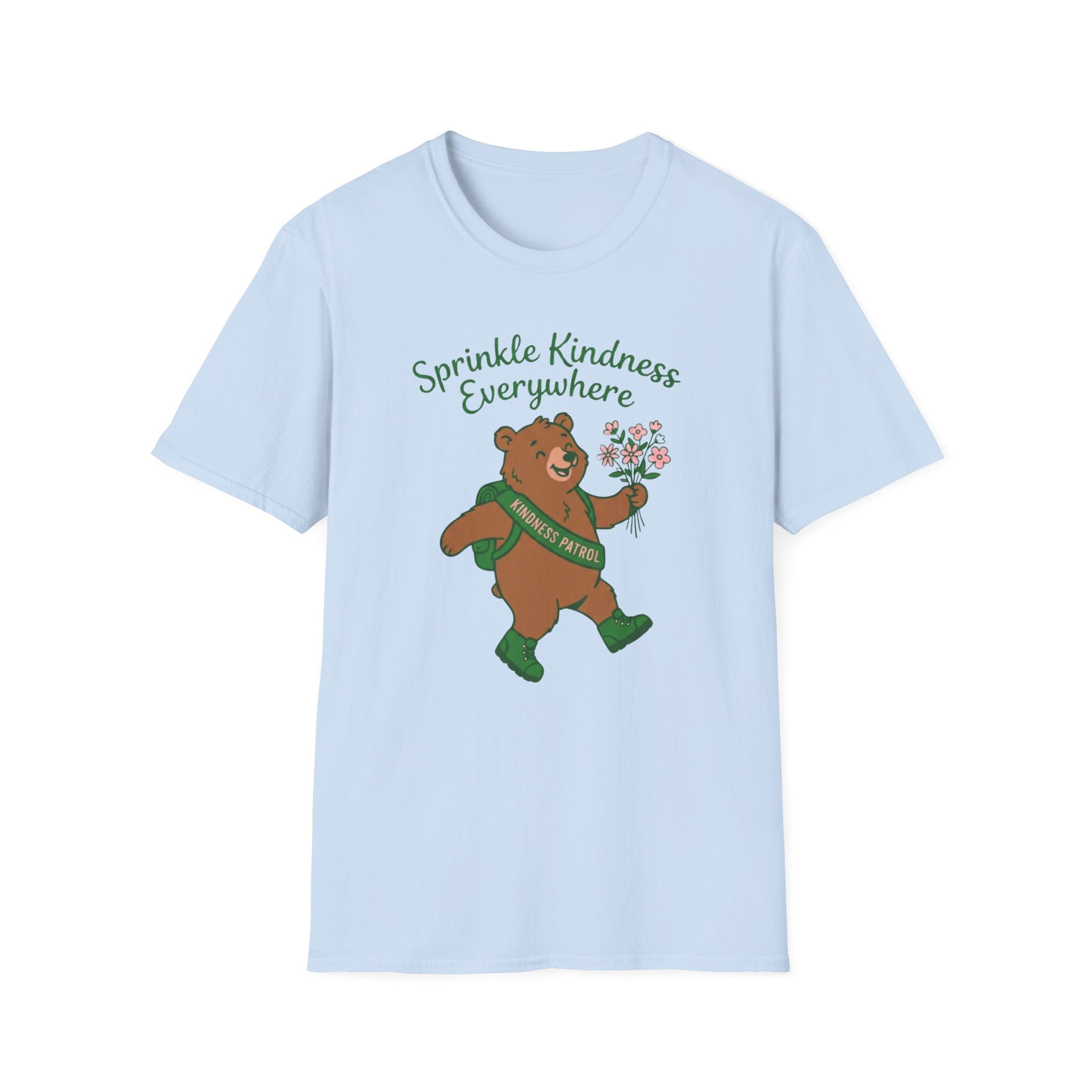 Sprinkle Kindness Everywhere T-Shirt — Bear & Flowers (54)
