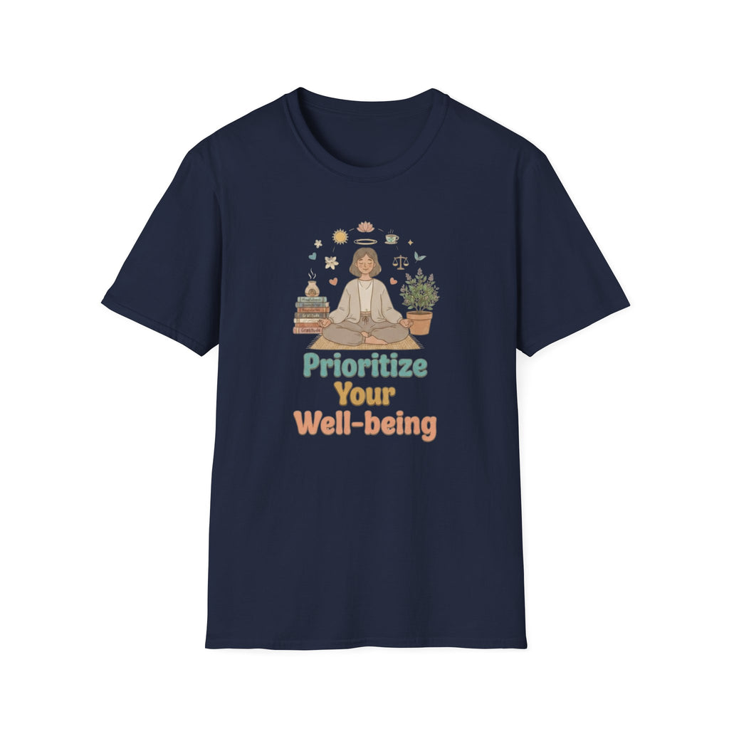 Prioritize Your Well-being T-Shirt — Meditation (94)