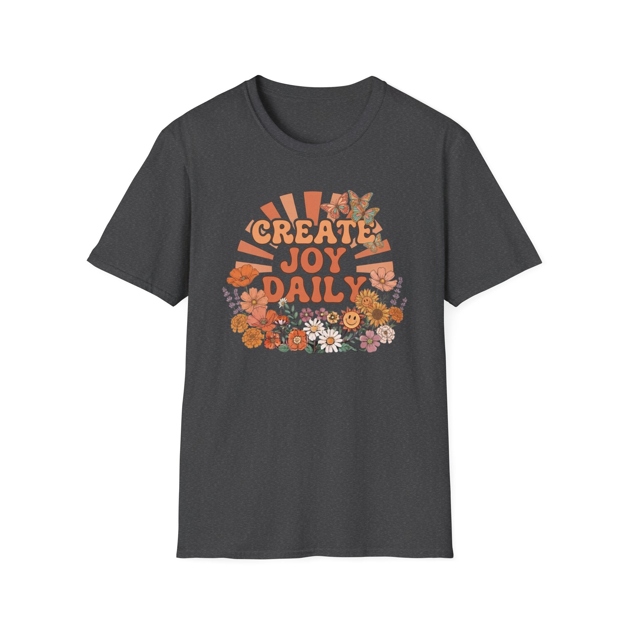Create Joy Daily T-Shirt — Butterfly Flowers (81)