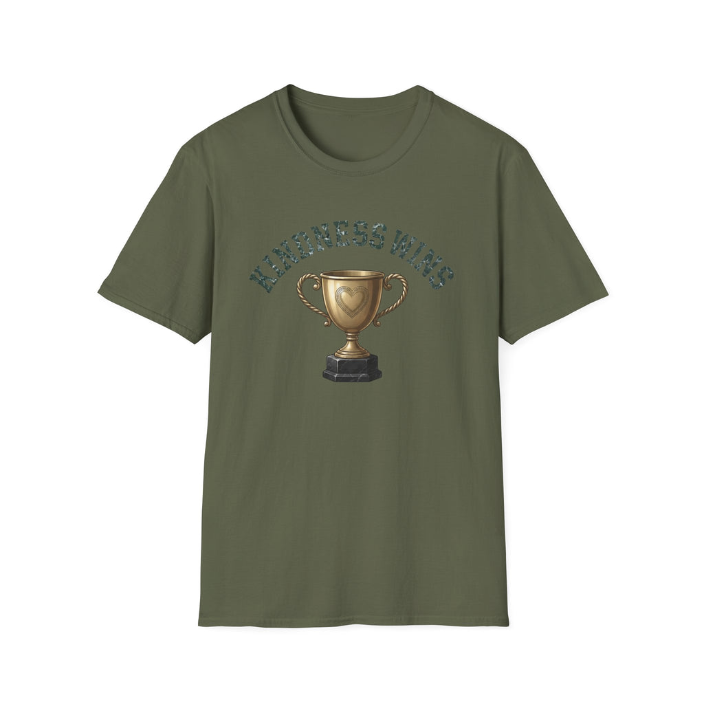 Kindness Wins T-Shirt — Gold Trophy (49)