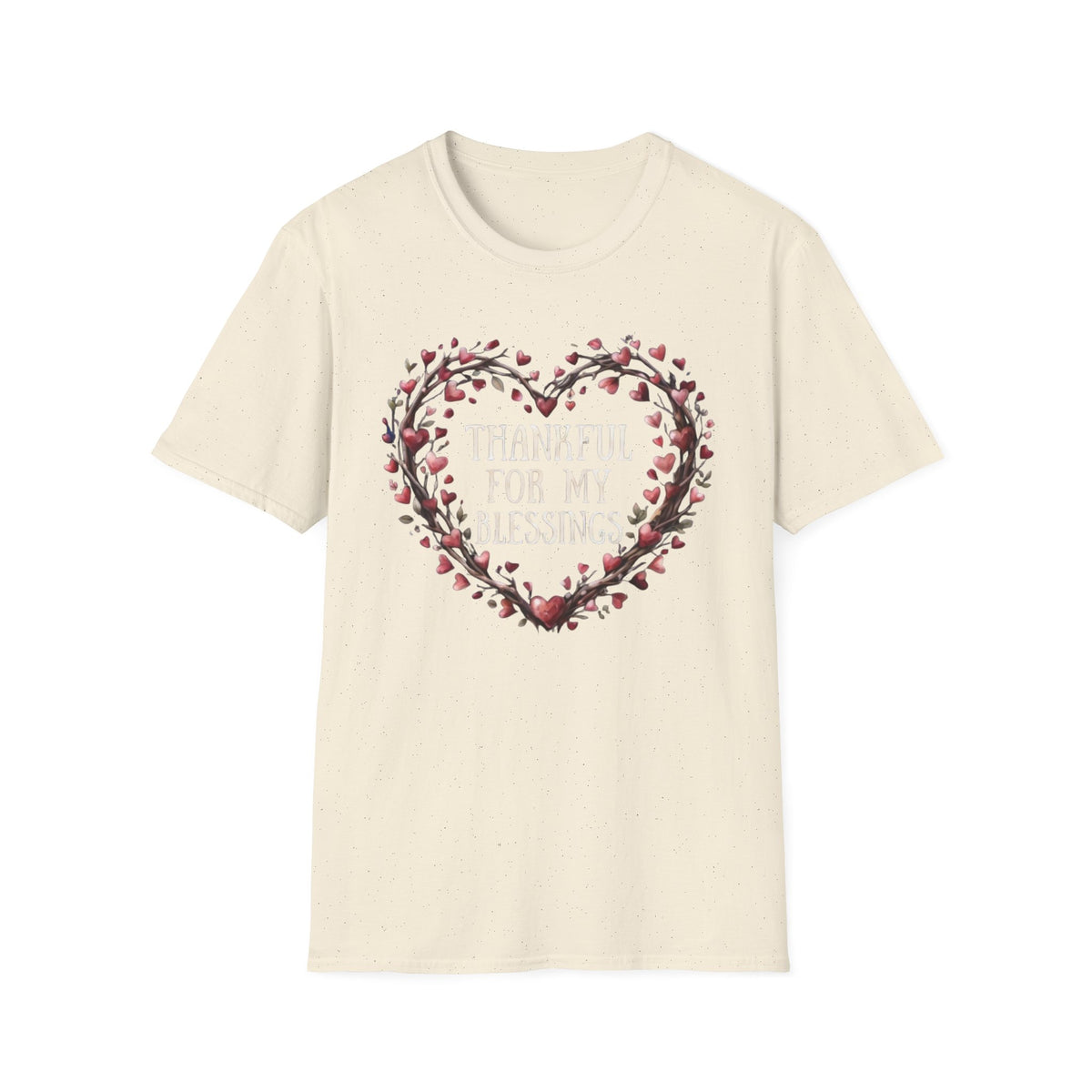 Thankful For My Blessing T-Shirt —  Heart Shaped Wreath (170)