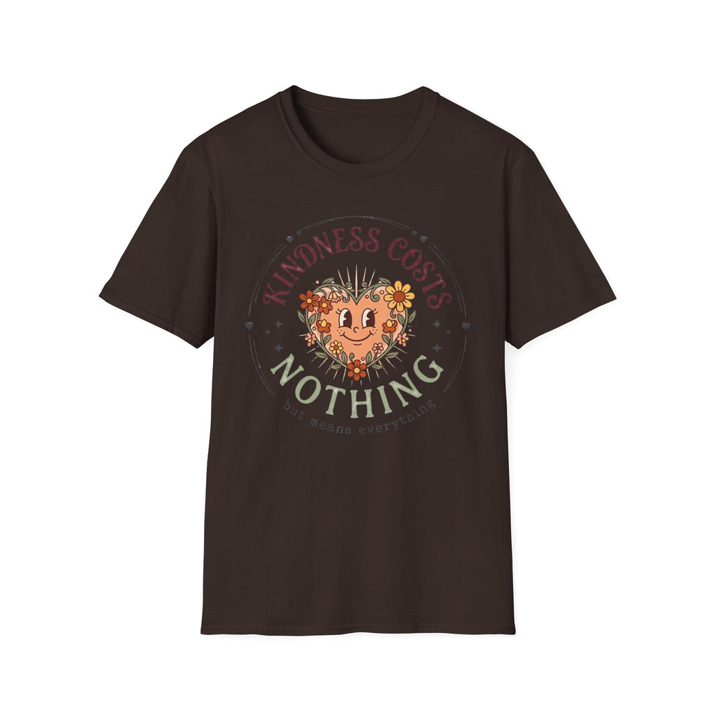 Kindness Costs Nothing T-Shirt — Heart Stars Wreath (22)