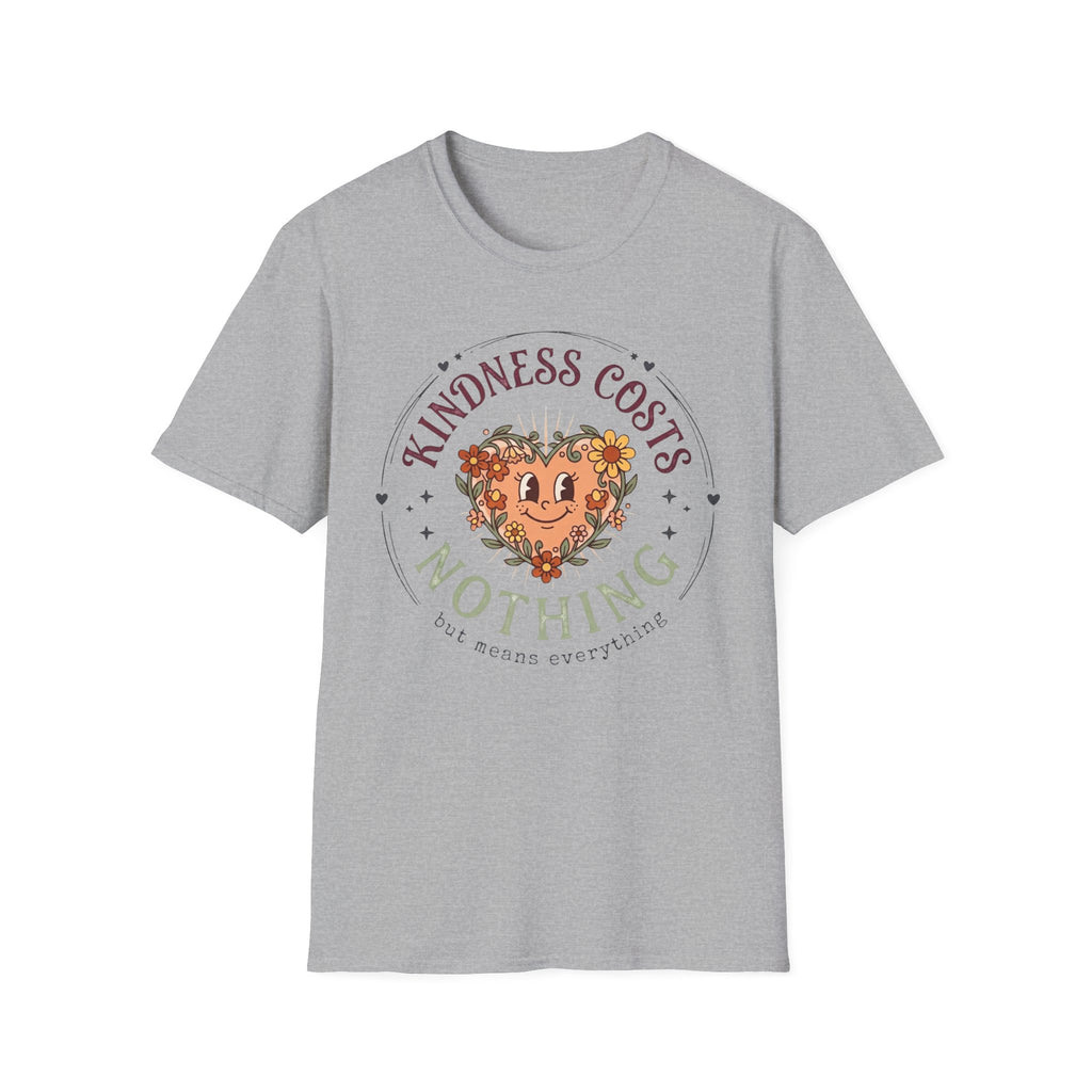 Kindness Costs Nothing T-Shirt — Heart Stars Wreath (22)