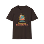 Embrace Adventure Explore Further T-Shirt — Compass Backpack (89)