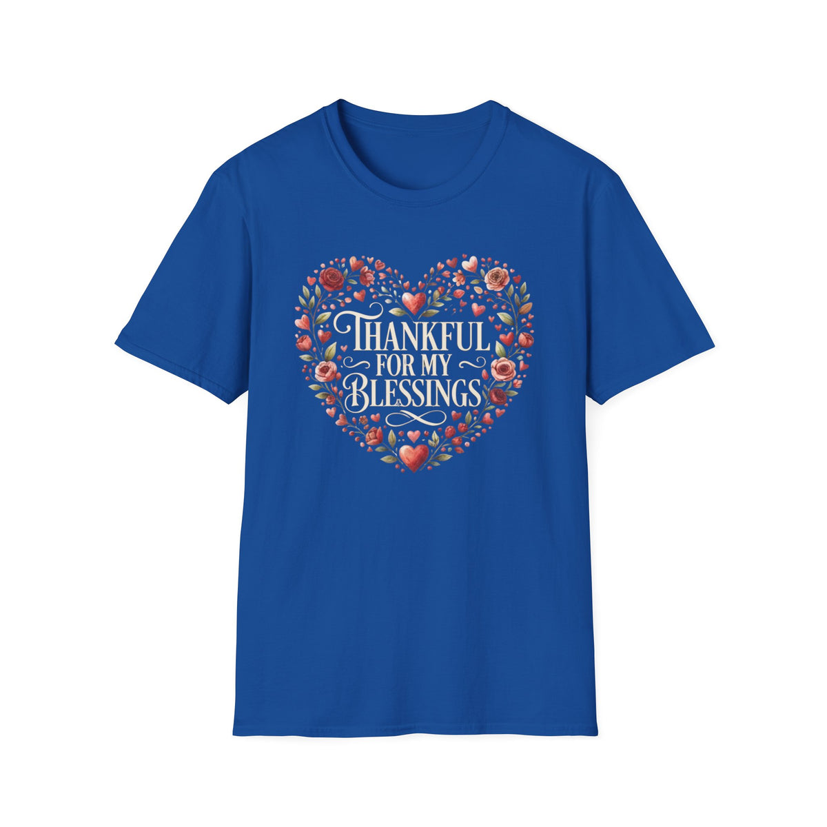 Thankful For My Blessings T-Shirt — Hearts Roses (168)