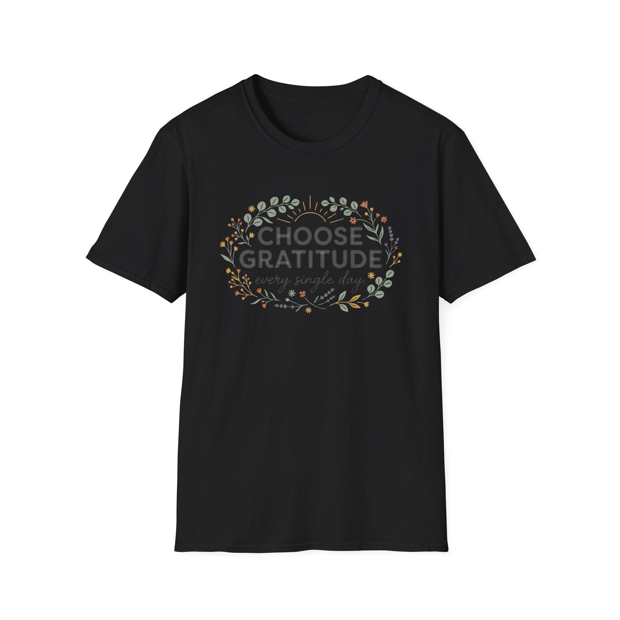 Choose Gratitude T-Shirt — Wild Flowers (41)