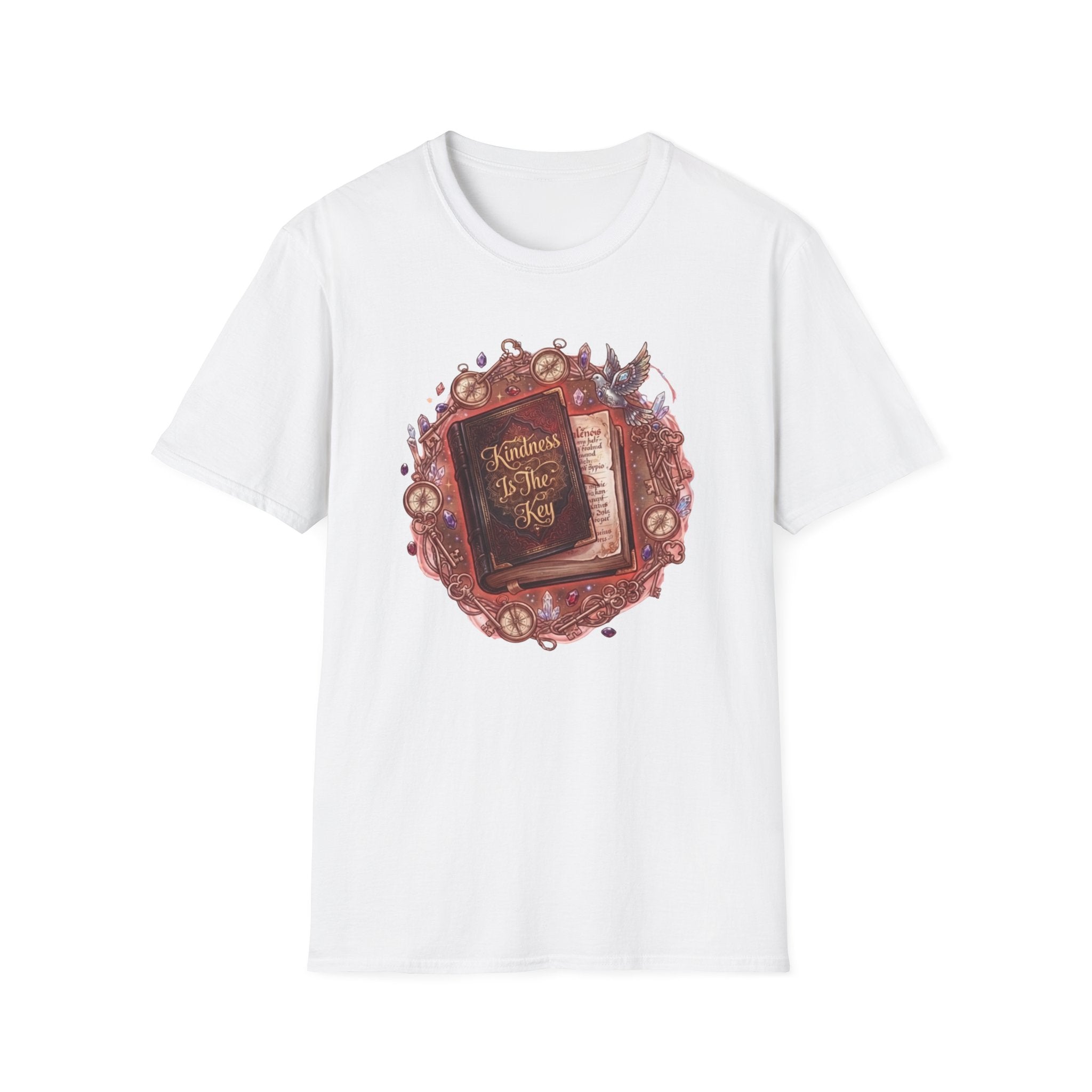 Kindness Is The Key T-Shirt — Compass & Book (84)