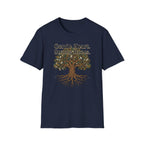 Gentle Hearts Strong Roots T-Shirt — Birds Tree Roots (95)