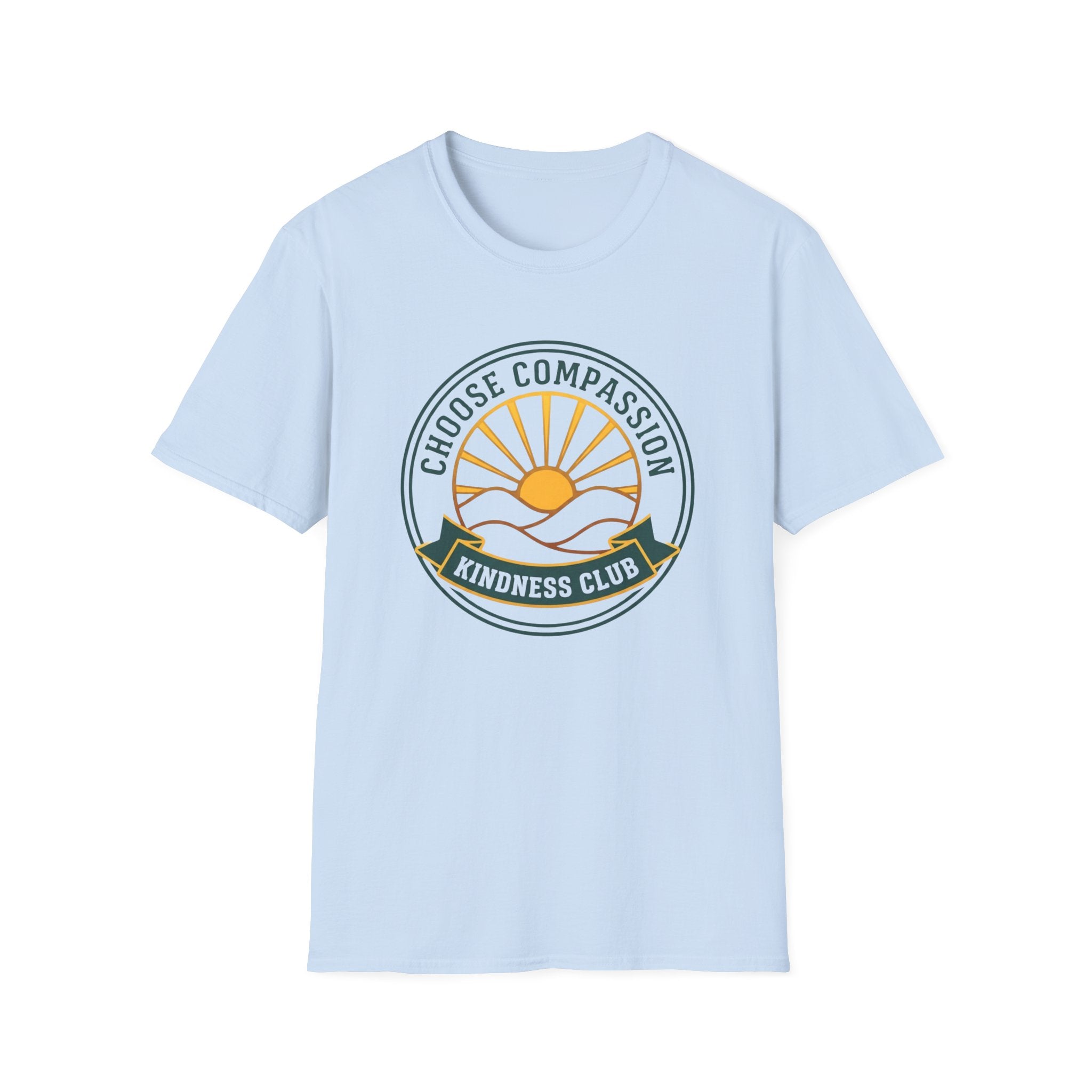 Choose Compassion Kindness Club T-Shirt — Emblem Sun Mountains (64)