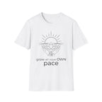 Grow At Your Own Pace T-Shirt — Hand Flower Sun (7)