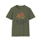 Love Makes The House A Home T-Shirt — Hearts Flowers House (27)