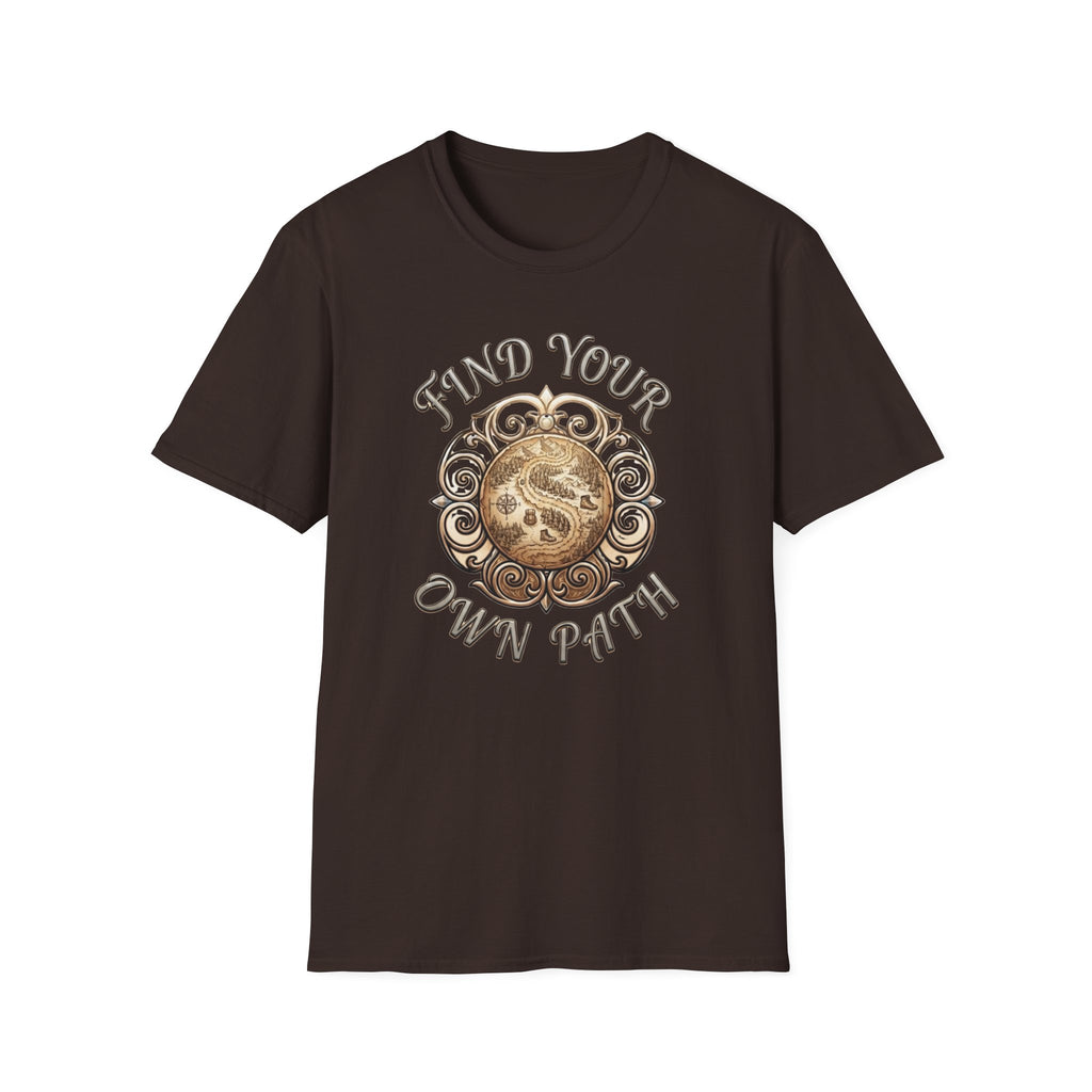 Find Your Own Path T-Shirt — Map of Path (75)