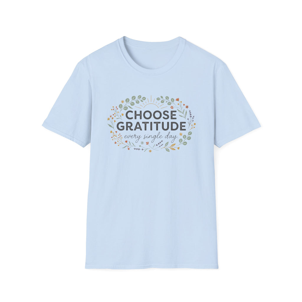 Choose Gratitude T-Shirt — Wild Flowers (41)