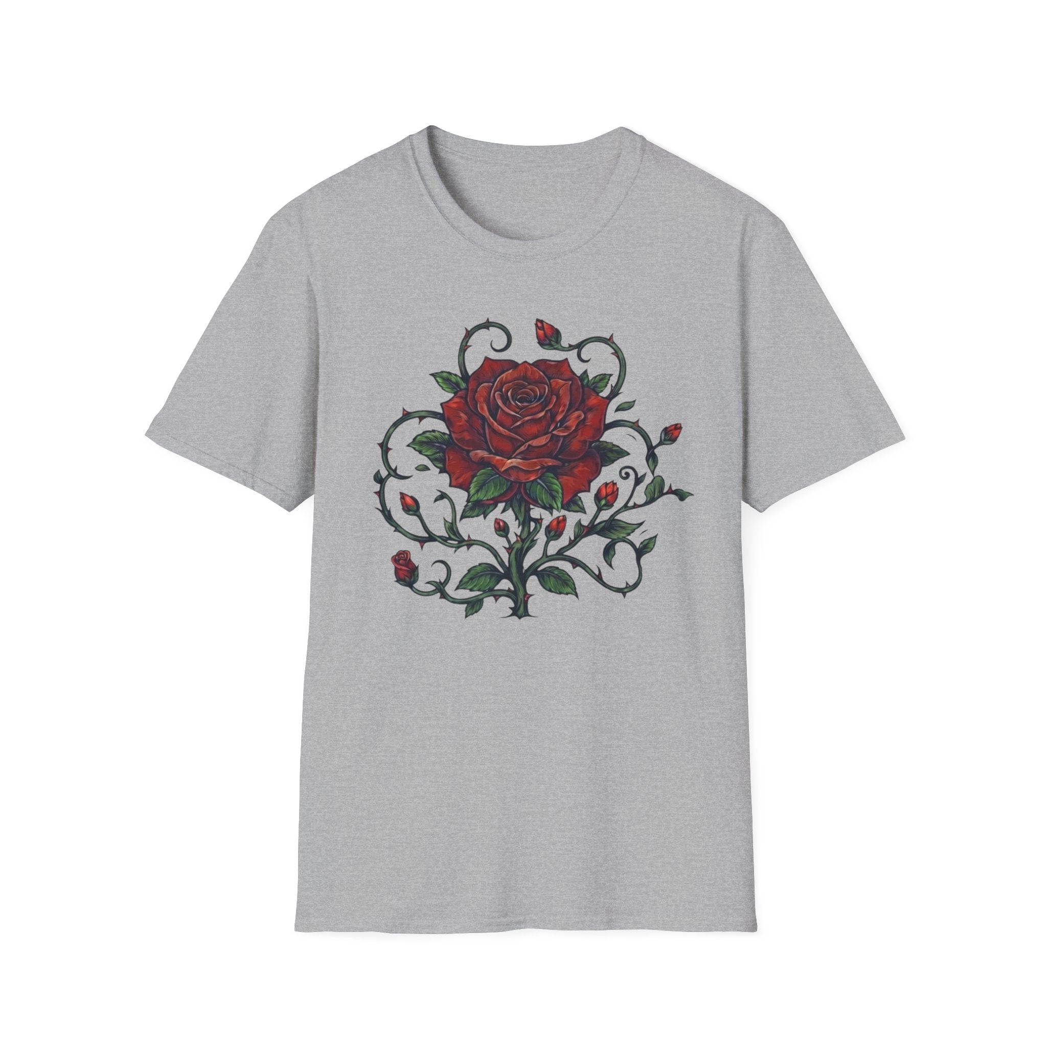Rose Green Stem T-Shirt — Rose (103)