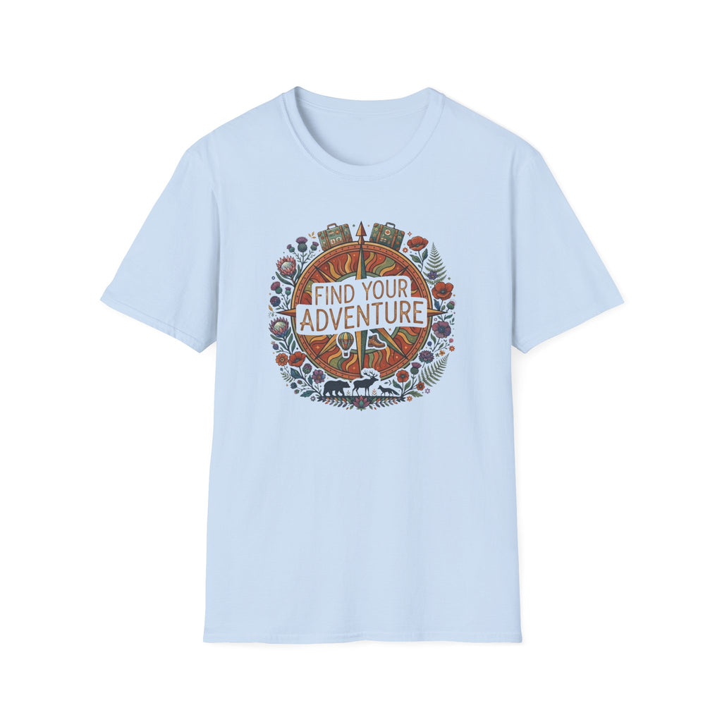 Find Your Adventure T-Shirt — Luggage Flowers (17)