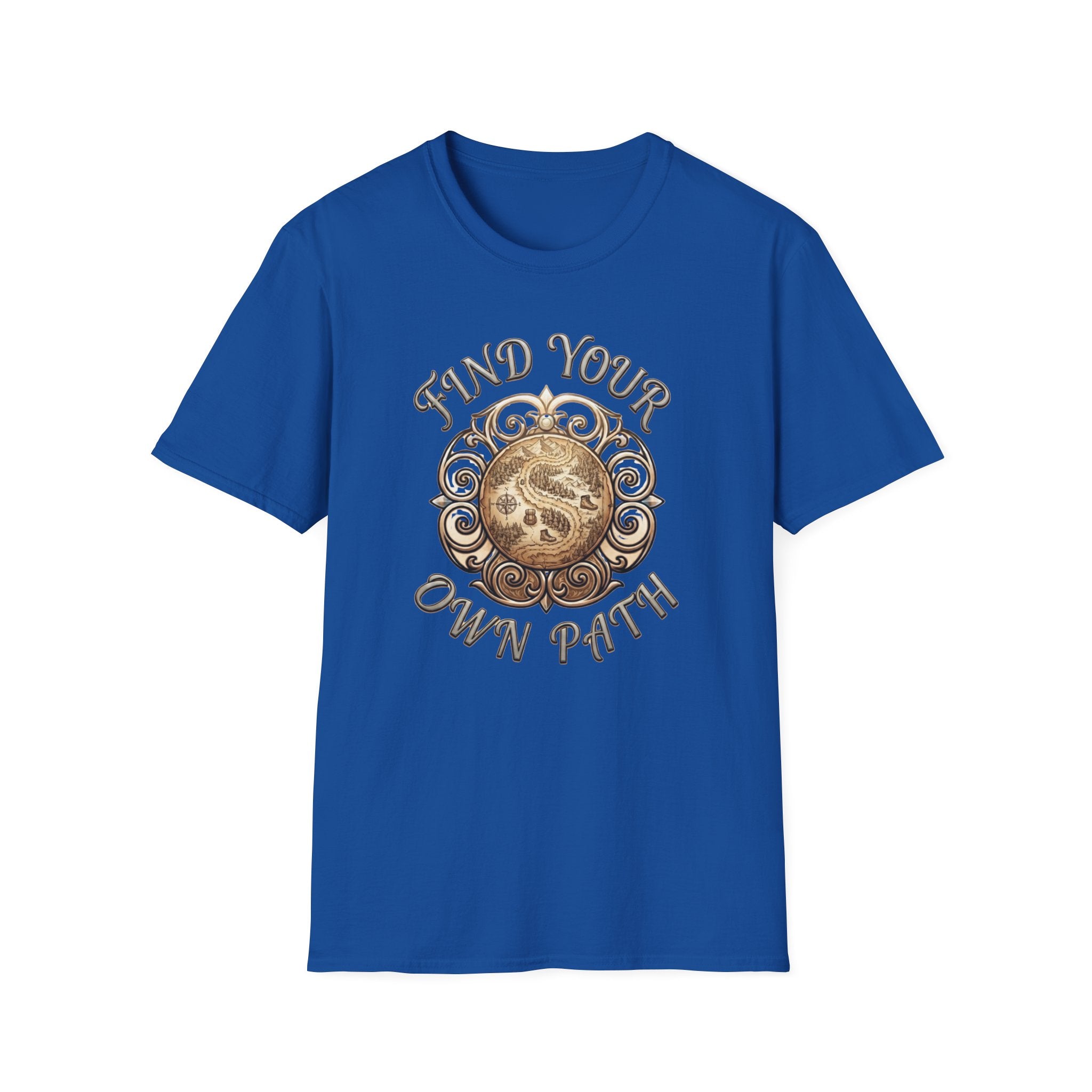 Find Your Own Path T-Shirt — Map of Path (75)