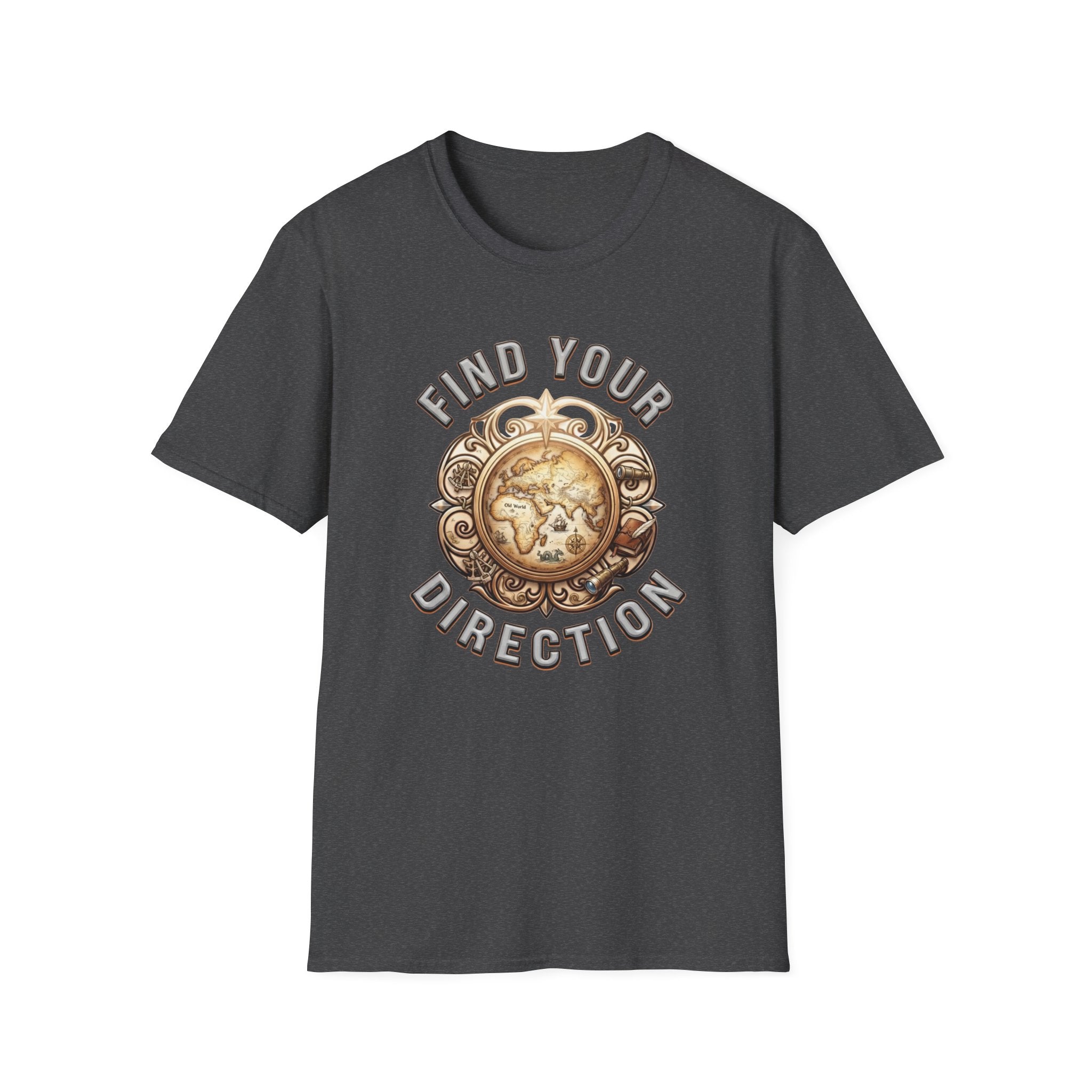 Find Your Direction T-Shirt — Old World Map (72)