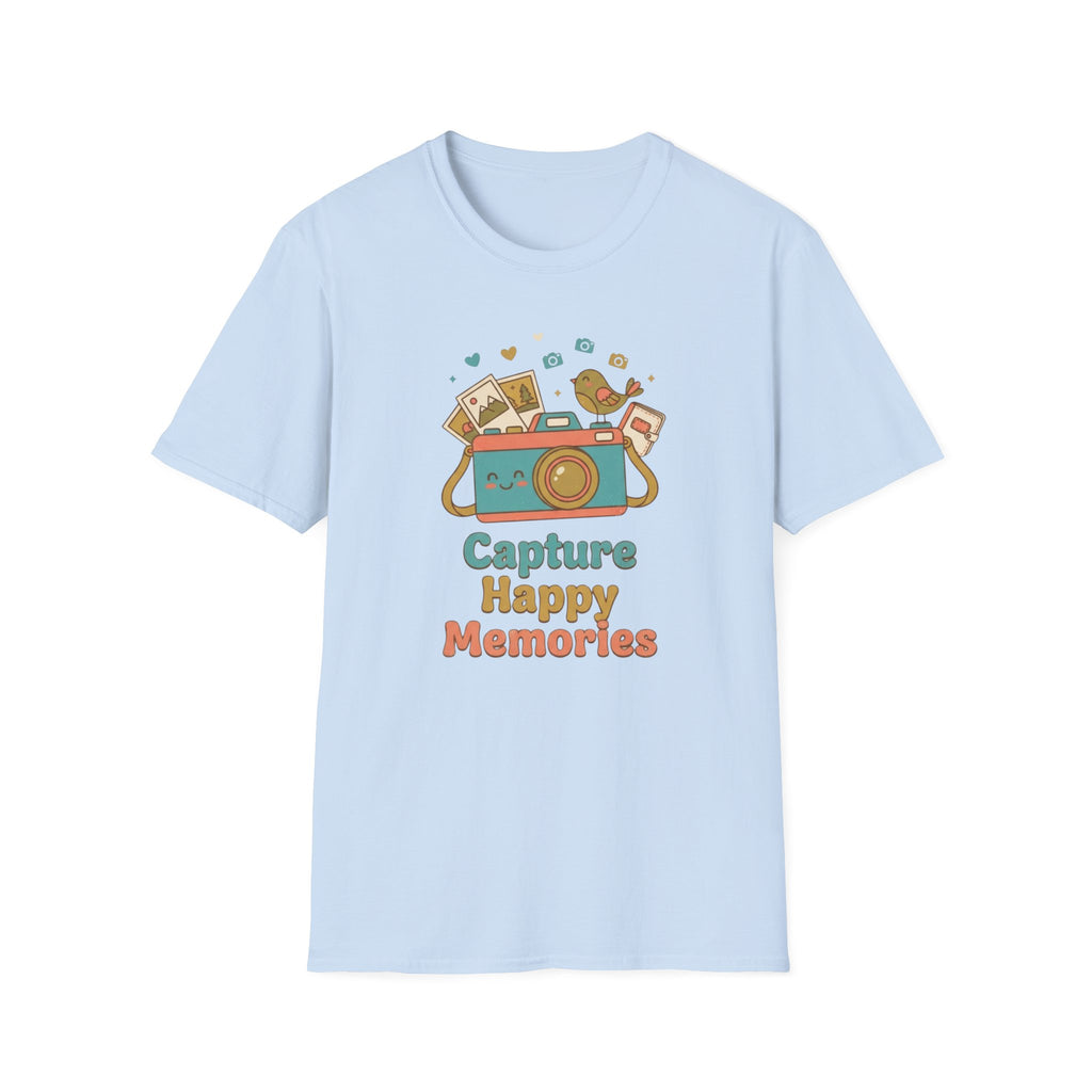 Capture Happy Memories T-Shirt — Camera Bird (90)