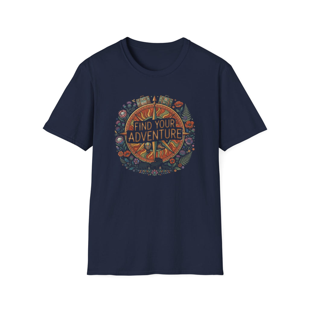 Find Your Adventure T-Shirt — Luggage Flowers (17)