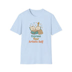 Express Your Artistic Self T-Shirt — Paintbrush & Book (93)