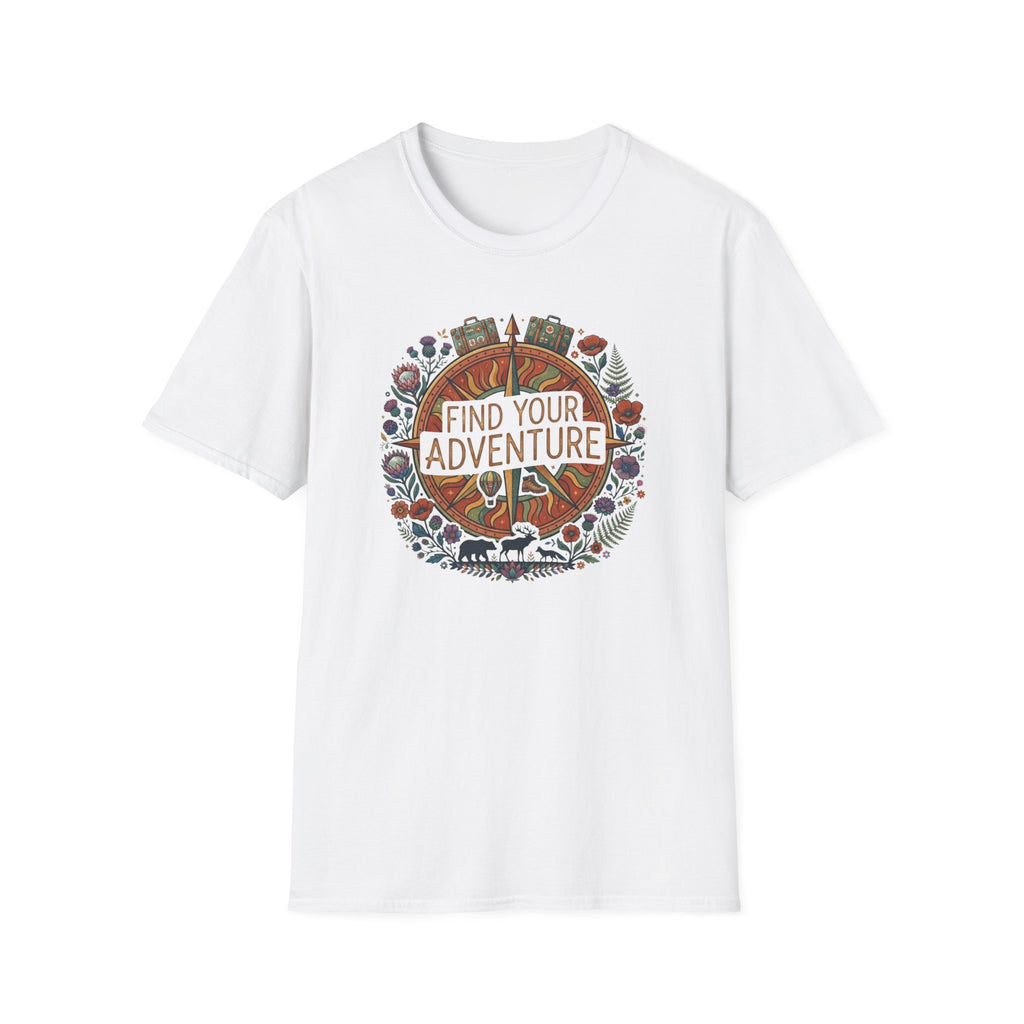 Find Your Adventure T-Shirt — Luggage Flowers (17)
