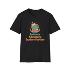 Embrace Adventure Explore Further T-Shirt — Compass Backpack (89)