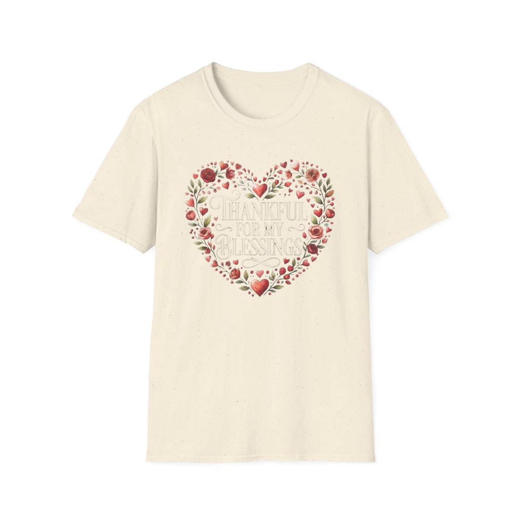 Thankful For My Blessings T-Shirt — Hearts Roses (168)